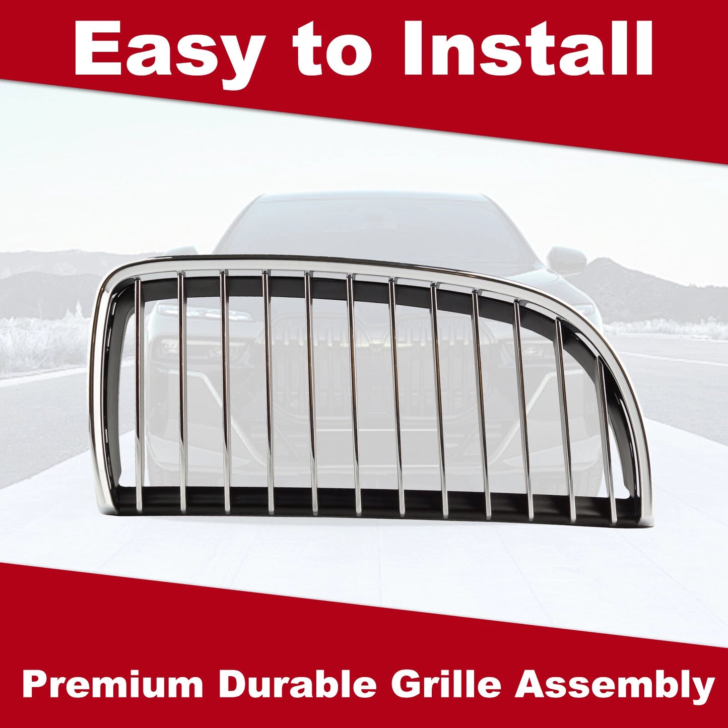 Front Right Kidney Chrome Grille for BMW E90 E91 320i 325i (2006-2012)