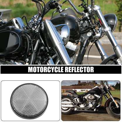 2 x 56mm White Universal Round Reflective Self-Adhesive Reflector
