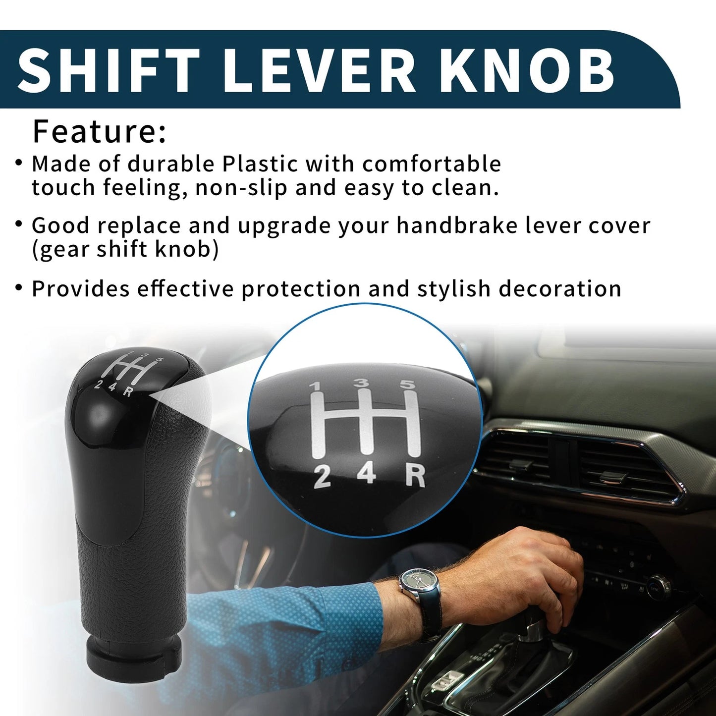 5 Speed Manual Gear Shifter Knob for Ford Fiesta MK6 (2001-2010)