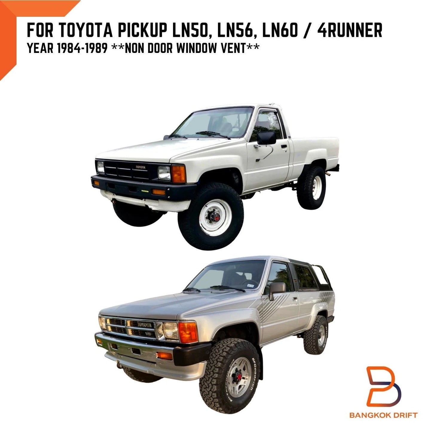 4pc Weatherstrip Door Belt for Toyota Hilux LN65 LN56 LN60 (1984-1988)