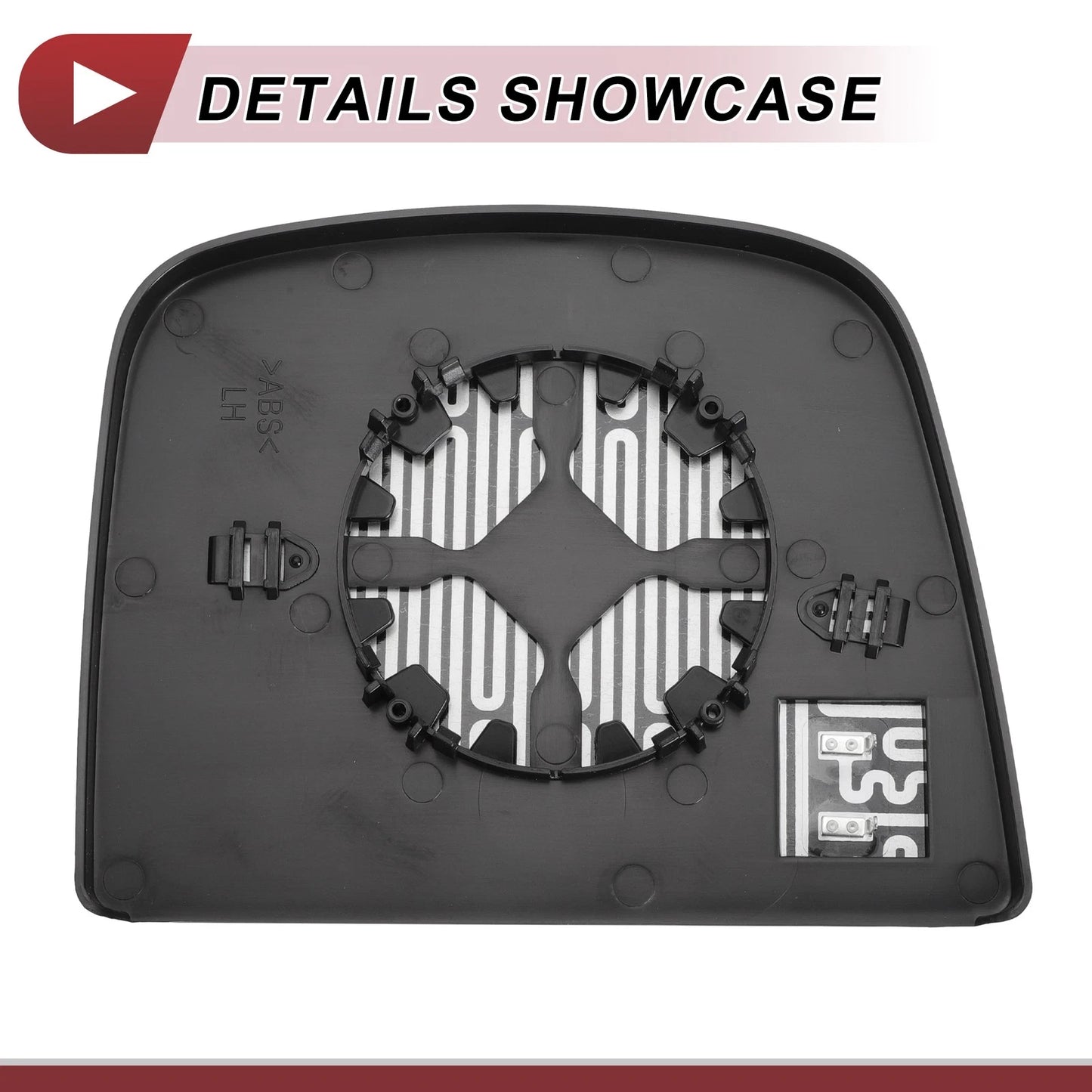 Heated Left Driver Side Upper Tow Mirror Glass for Chevrolet