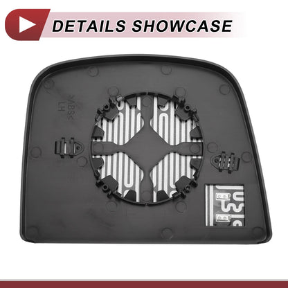 Heated Left Driver Side Upper Tow Mirror Glass for Chevrolet