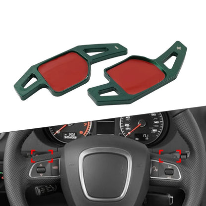 Green Steering Wheel Paddle Shifter Extensions for Audi A3 A4 A5 S3 S4 S5 S6