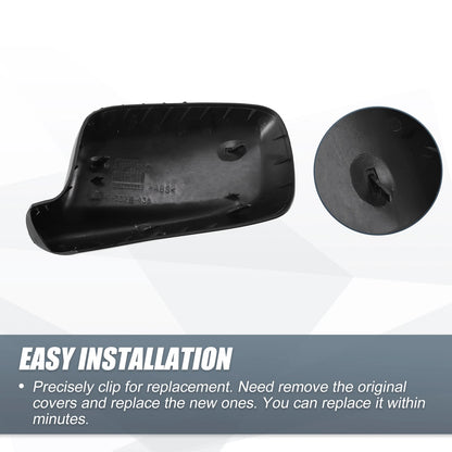 Rearview Mirror Cover Cap Gloss Black for BMW 3 Series, 7 Series (2000-2006)
