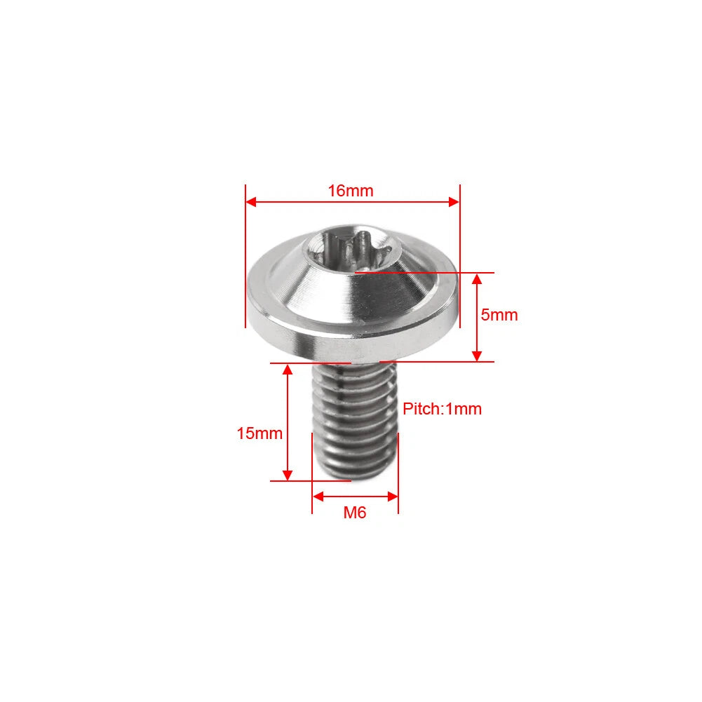 6 x M6x15mm Alloy Torx Head Screws for Titan Motorcycle Bike