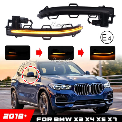 Dynamic Side Mirror Turn Signal Lamp for BMW X3 X4 X5 X7 (2018–2022)