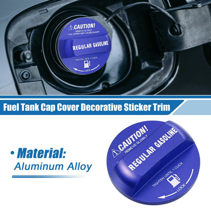 Aluminum Alloy Blue Oil Fuel Cap Decorative Sticker Trim for Subaru Forester