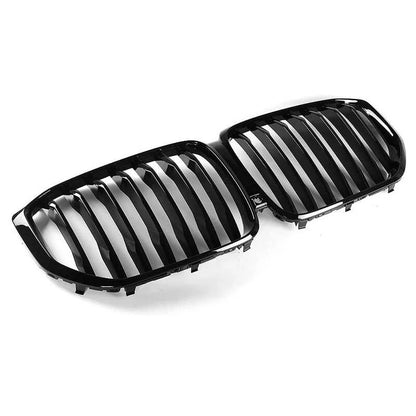 Car Front Grill Kidney Grille Gloss Black Single Slats For 2019-2023 BMW G05 X5