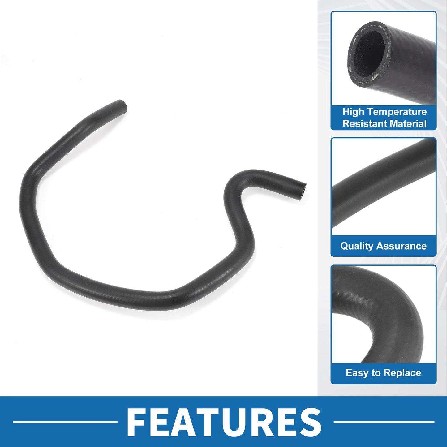 Thermostat Water Hose for BMW 740i 3.0L (2011-2012) Rubber 1 x Piece