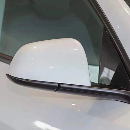 White Door Exterior Mirror Cap Covers for Tesla Model Y (2020-2022)