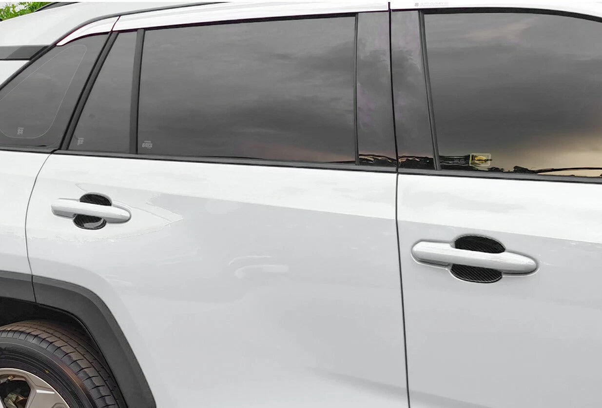 Carbon Fiber Door Handle Bowl Cup Cover Trim for Toyota RAV4 (2019-2023)