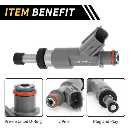 Fuel Injector Nozzle for Toyota Tacoma 2005-2014 12 Holes Gray