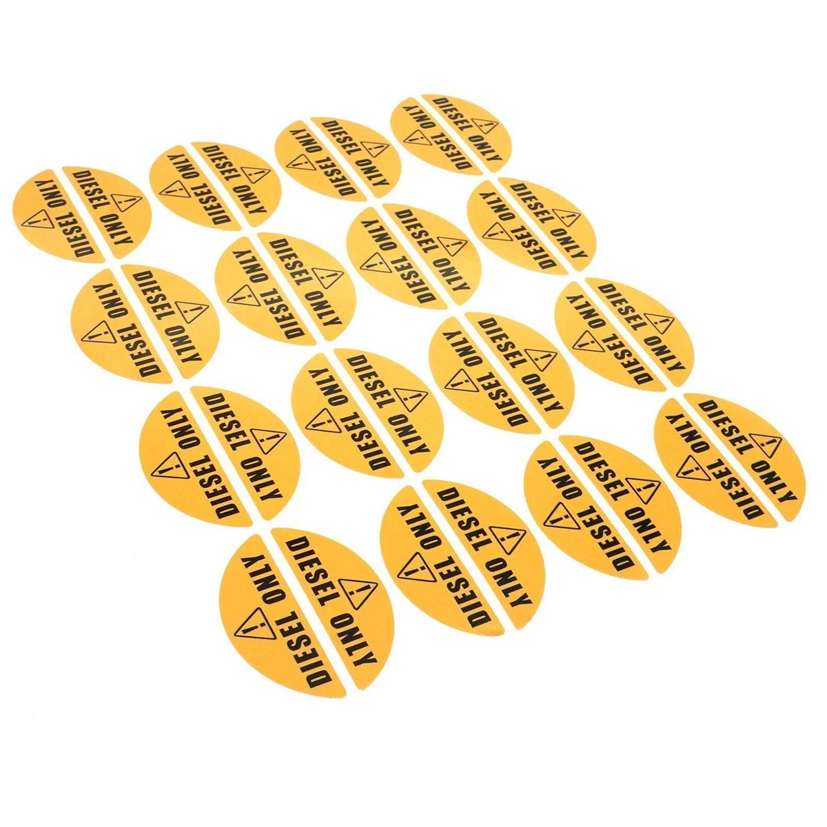 Diesel Only Yellow Sticker Door Gasoline Decal for Truck Tank Car