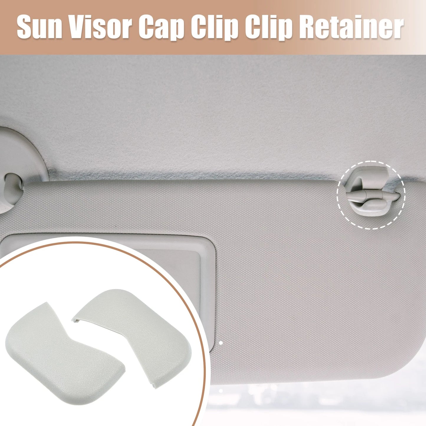 Gray Sun Visor Bolt Covers for Nissan Altima (2013-2023)