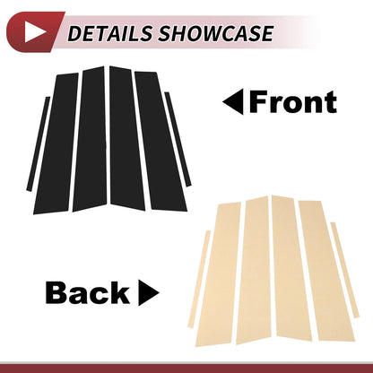 6 Pcs Black Door Pillar Window Trim for Lexus ES (2019-2022)