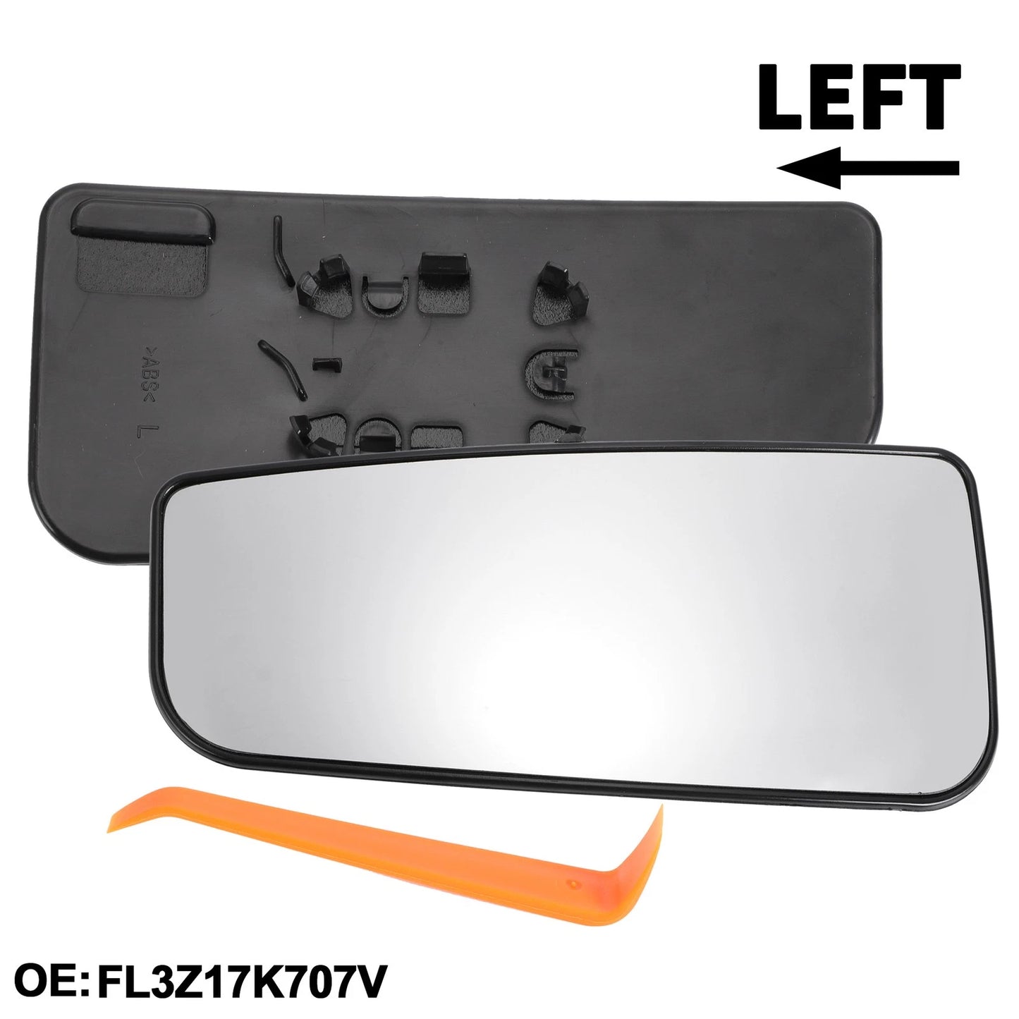 Left Driver Side Lower Mirror Glass Replacement for Ford F150 (2015-2023)