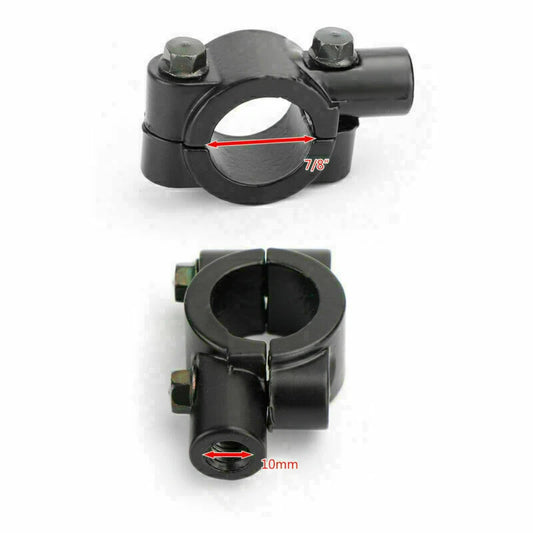 10mm Right Thread Mirror Clamp for 22mm Handlebar M10 Motorcycle