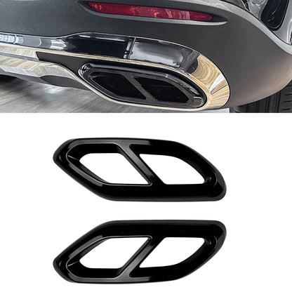 2 x Rear Bumper Exhaust Pipe Trim for Mercedes Benz GLC X254 (2023-2023)