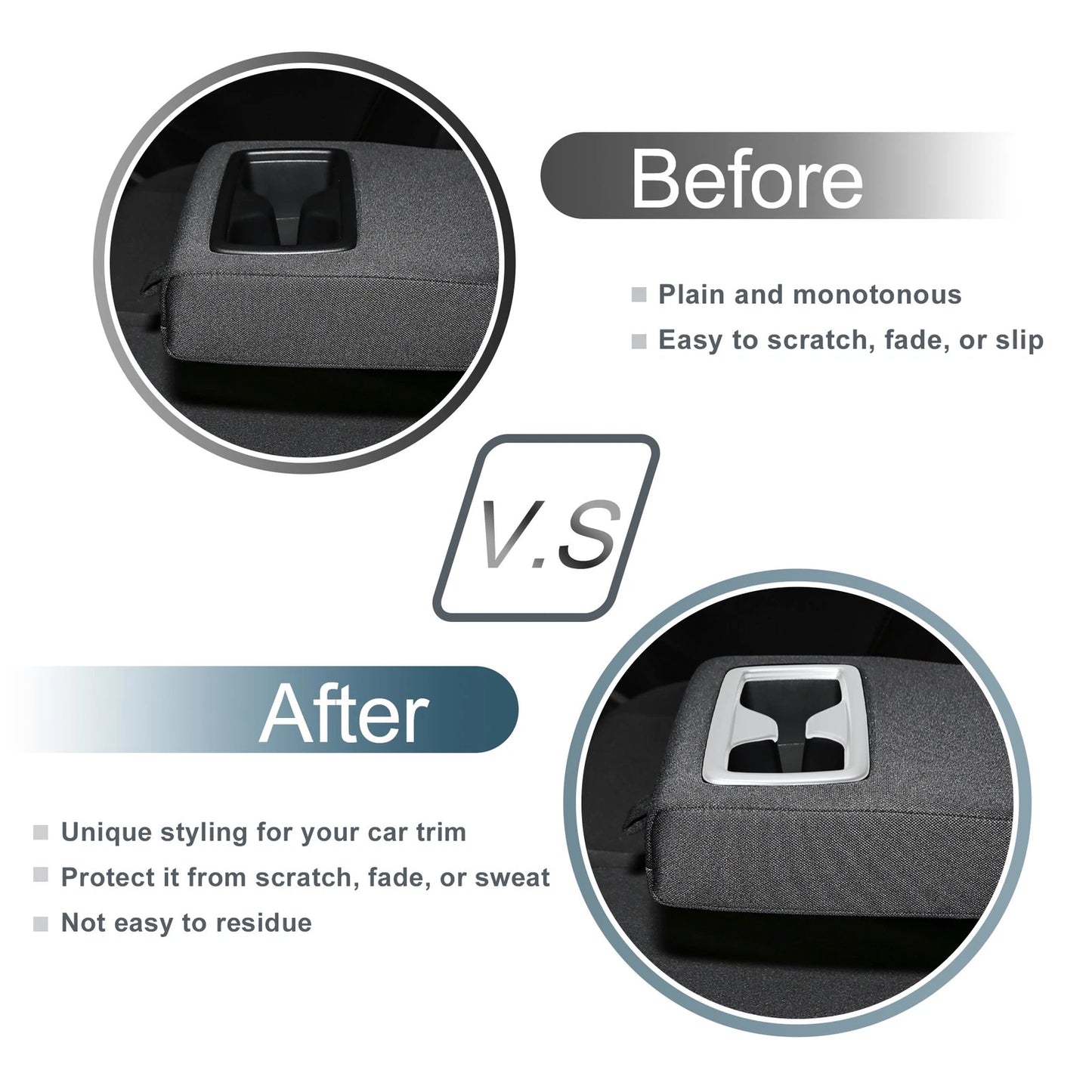 Rear Cup Holder Cover for Toyota Harrier 80 Series Silver Tone (2000-2005)