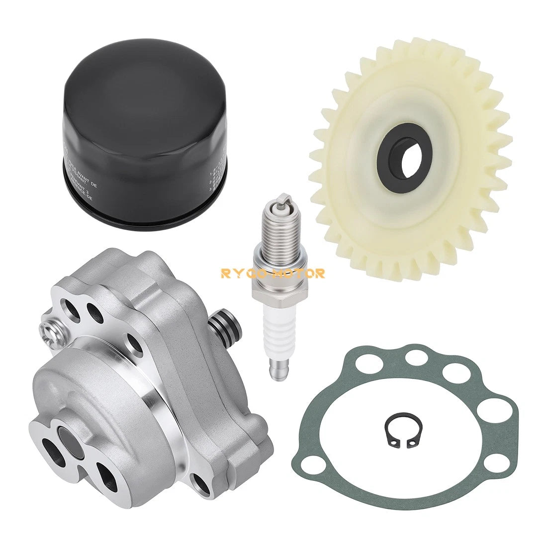 Oil Pump Filter Cleaner Gear Gasket Spark Plug Kit for Yamaha Raptor 660R (2001–2005)