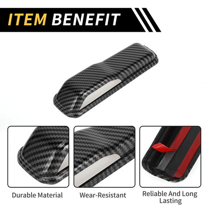 2 x Engine Hood Hinge Covers for Jeep Wrangler JL JLU (2018-2022) Carbon Fiber