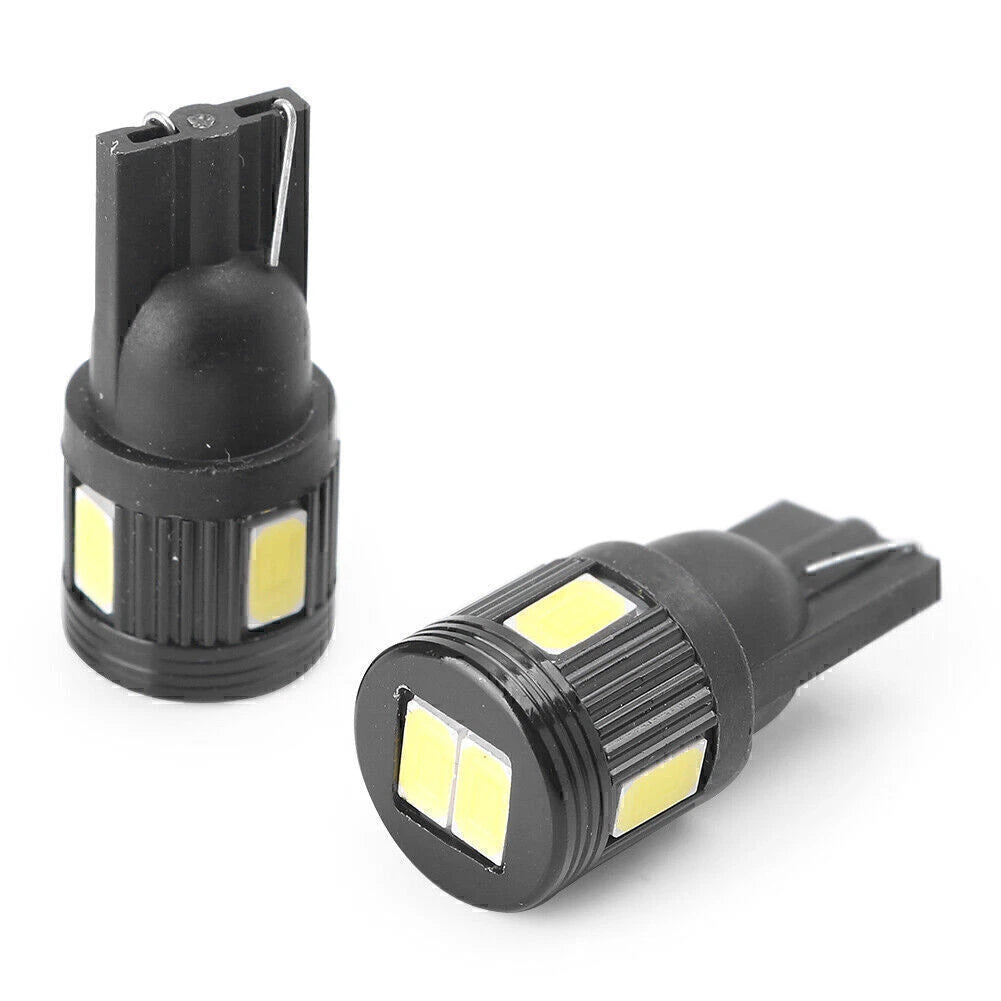 LED Wedge Light Bulb T10 5630 6 SMD for Car Black Shell