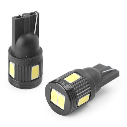 LED Wedge Light Bulb T10 5630 6 SMD for Car Black Shell