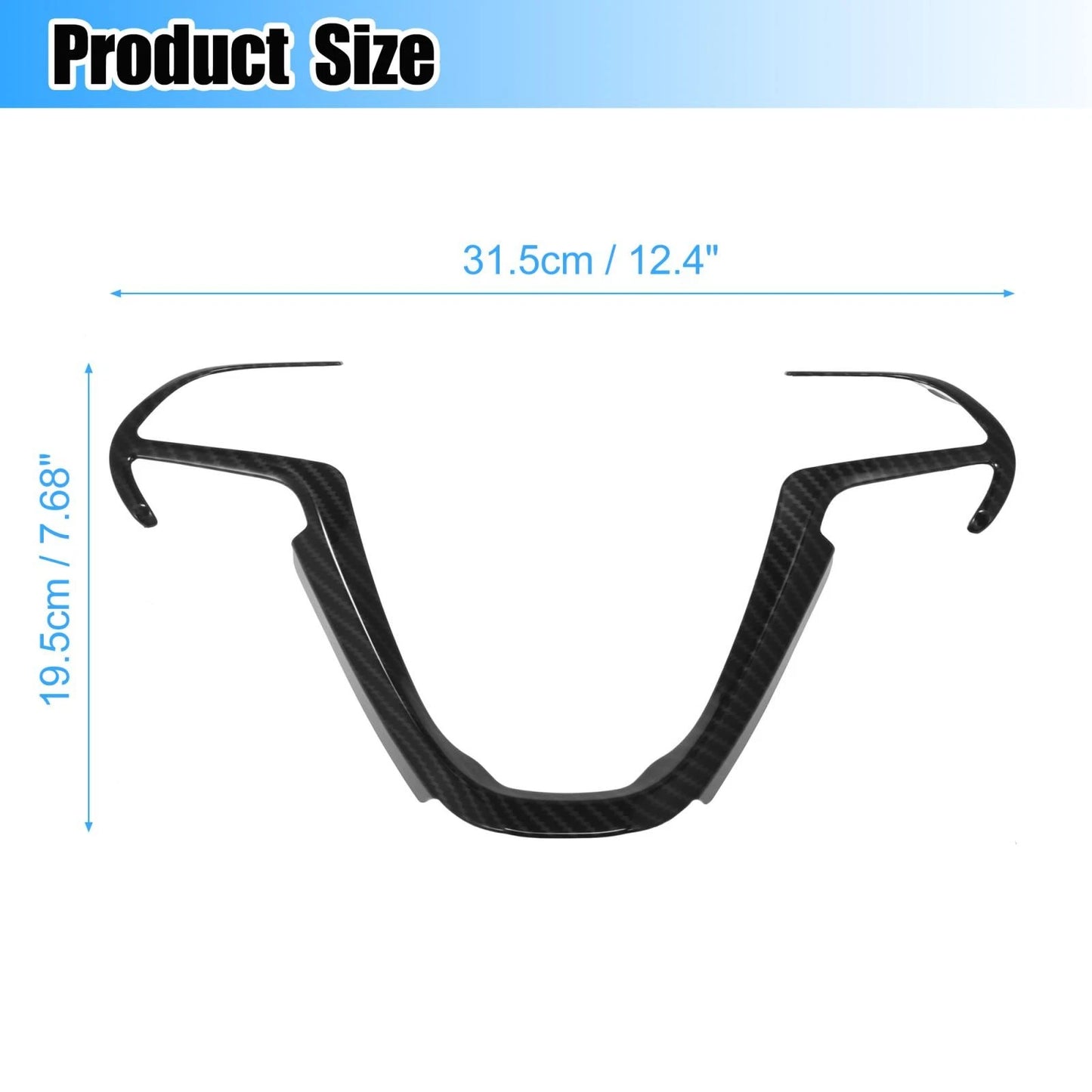 Carbon Fiber Steering Wheel Cover Trim for Jeep Grand Cherokee (2014-2020)