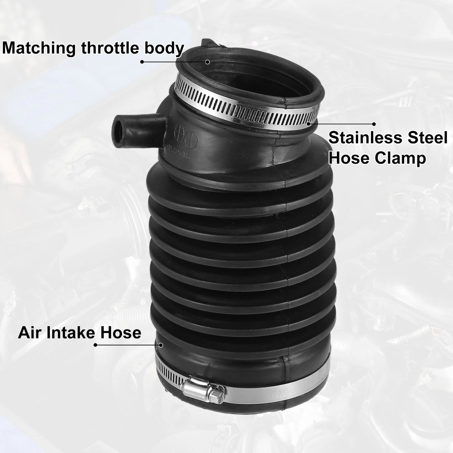 Air Cleaner Intake Hose Tube with Clamps for Acura TL (2004 - 2006)