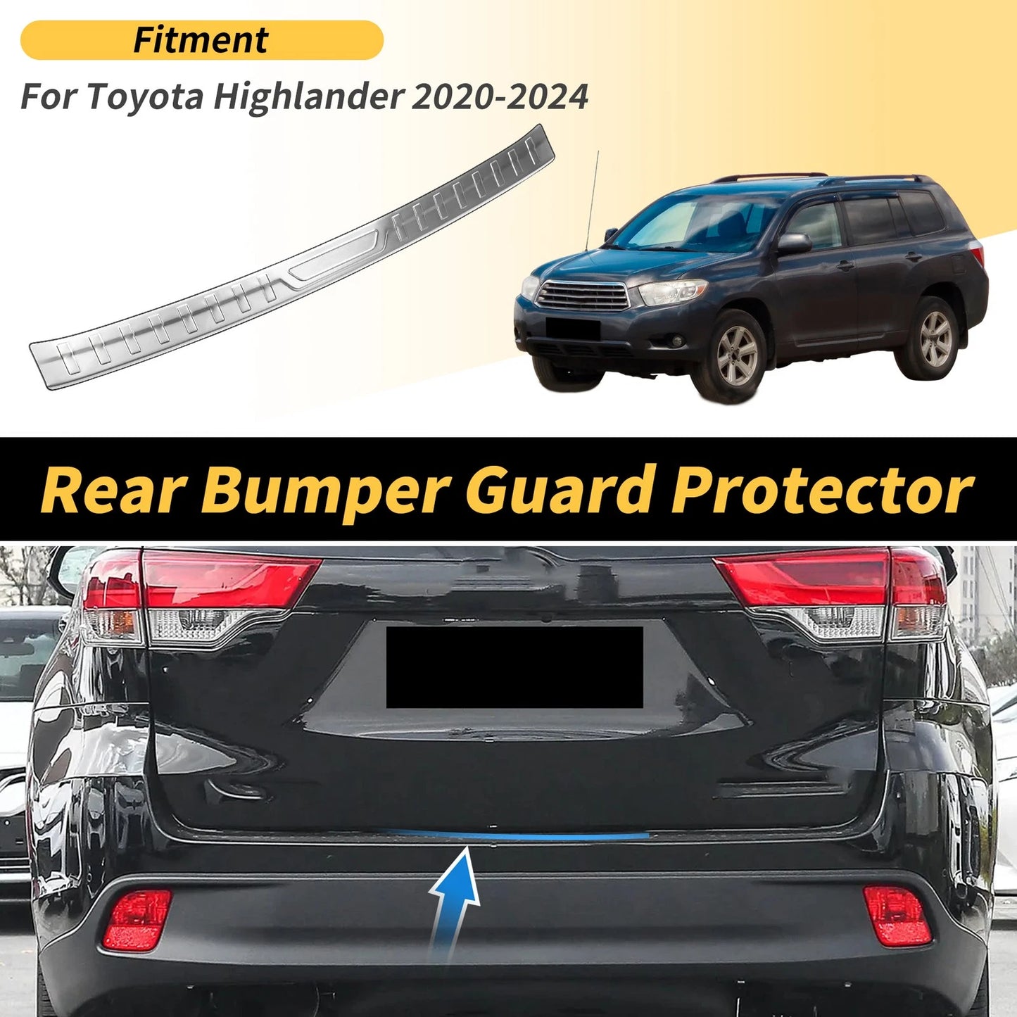 Bumper Guards 1 Pc for Toyota Highlander (2020–2024)