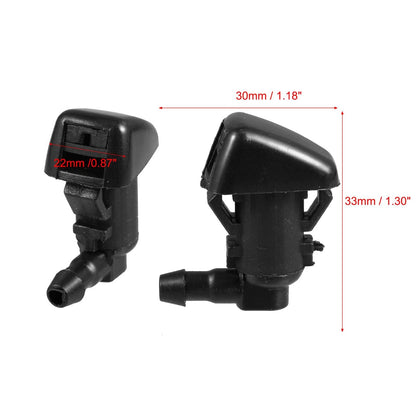 Plastic Front Windshield Wiper Nozzles for Ford F-450 Super Duty (2008-2010)