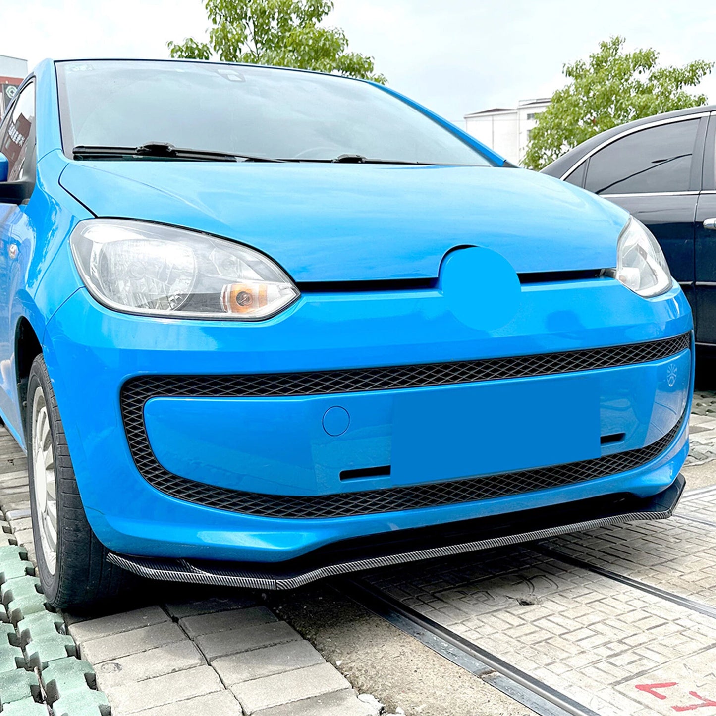 Bumper Spoiler Lip Splitter for VW UP (2011-2015) 3 x Carbon Style