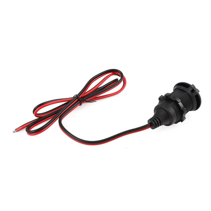DC 12V Cigarette Lighter Socket Plug with Wire and Cover for Car/Motorcycle