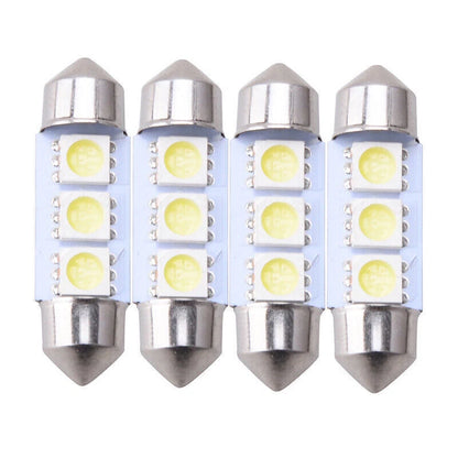 4pc Car Interior LED Light for Dome Map License Plate Bulbs - Universal Fit