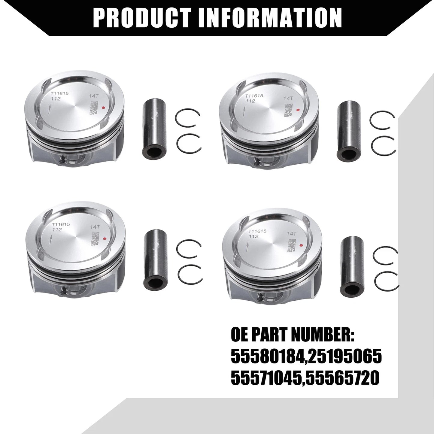 Engine Piston & Pin Snap Ring for Chevrolet Cruze 1.4L L4 (2011-2016)
