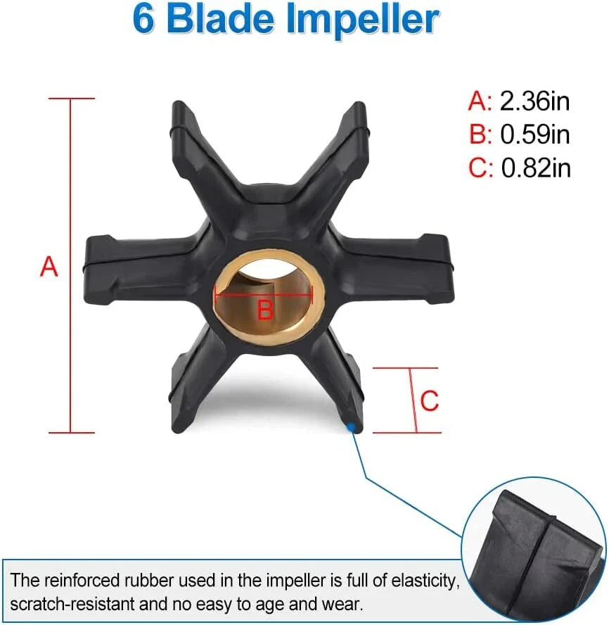 Water Pump Impeller Kit for Johnson Evinrude 40-60 HP (1979-1988)