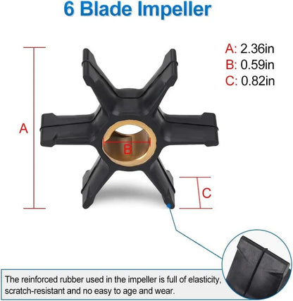 Water Pump Impeller Kit for Johnson Evinrude 40-60 HP (1979-1988)
