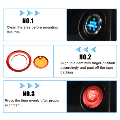 Engine Start Stop Button Cover Kit for Ford Explorer Hybrid (2020-2023)