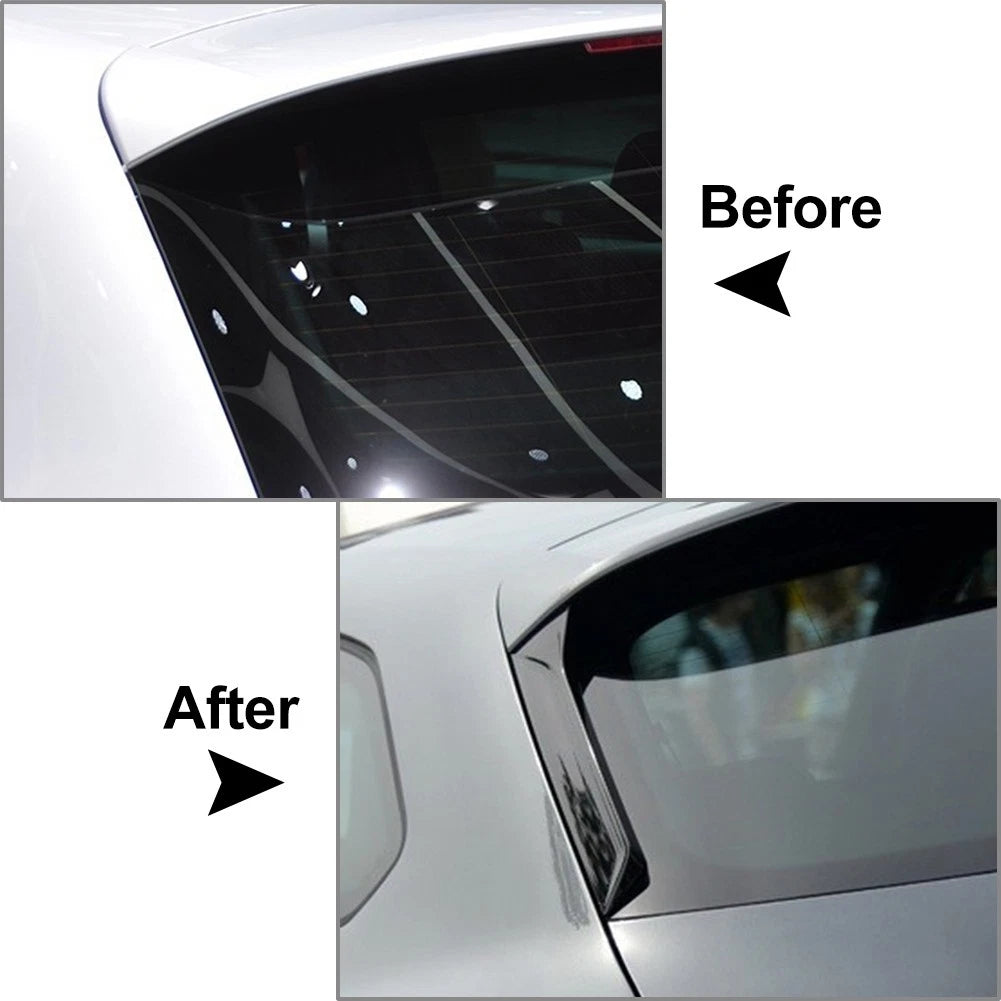 Glossy Black Rear Window Spoiler Side Wing Cover for SEAT Leon (2013-2019)