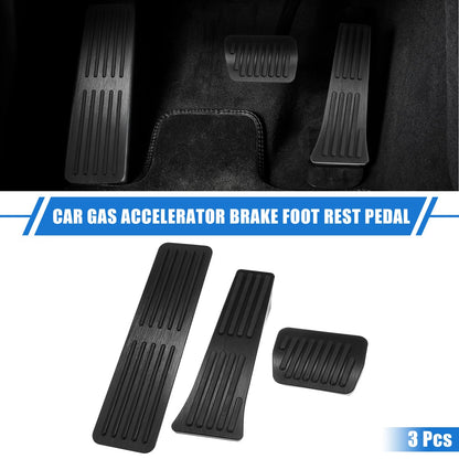 3 Pcs Gas Brake Foot Rest Pedals for Ford Explorer (2020-2023) Black