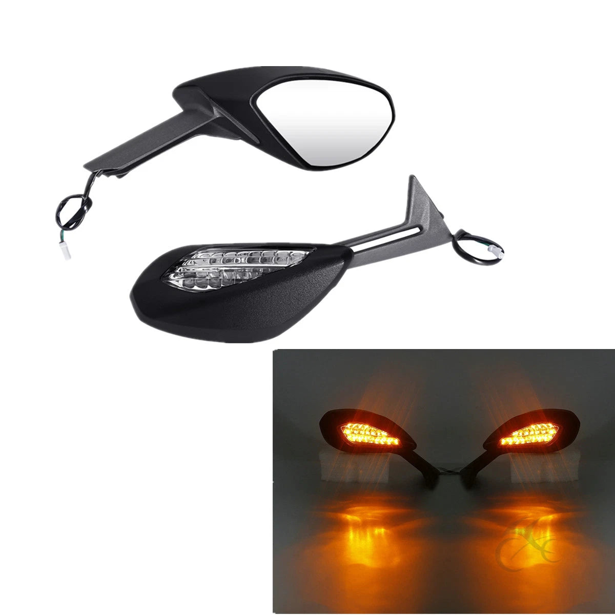 Rear-View Mirrors with Turn Signals for Ducati 959 S Panigale 2015-2020