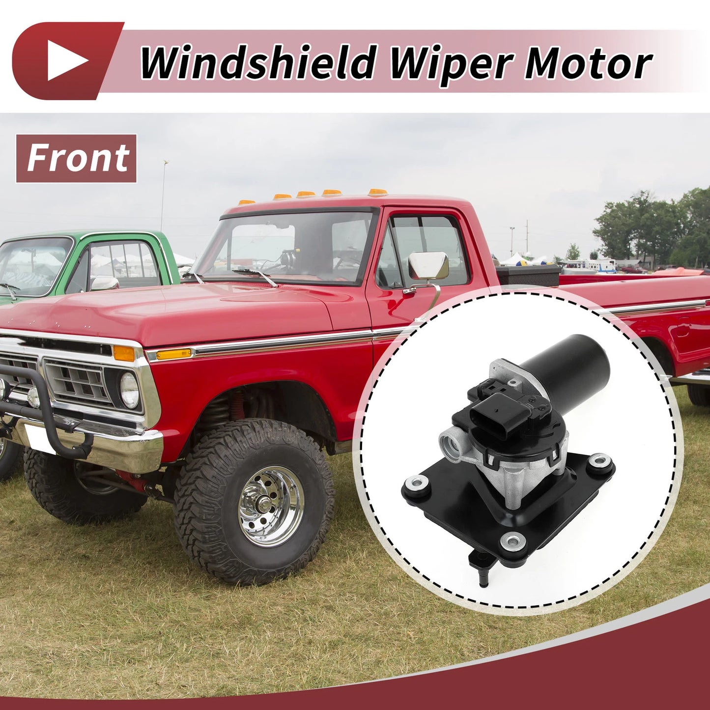 Front Windshield Wiper Motor for Ford F-150 (1987-1996)