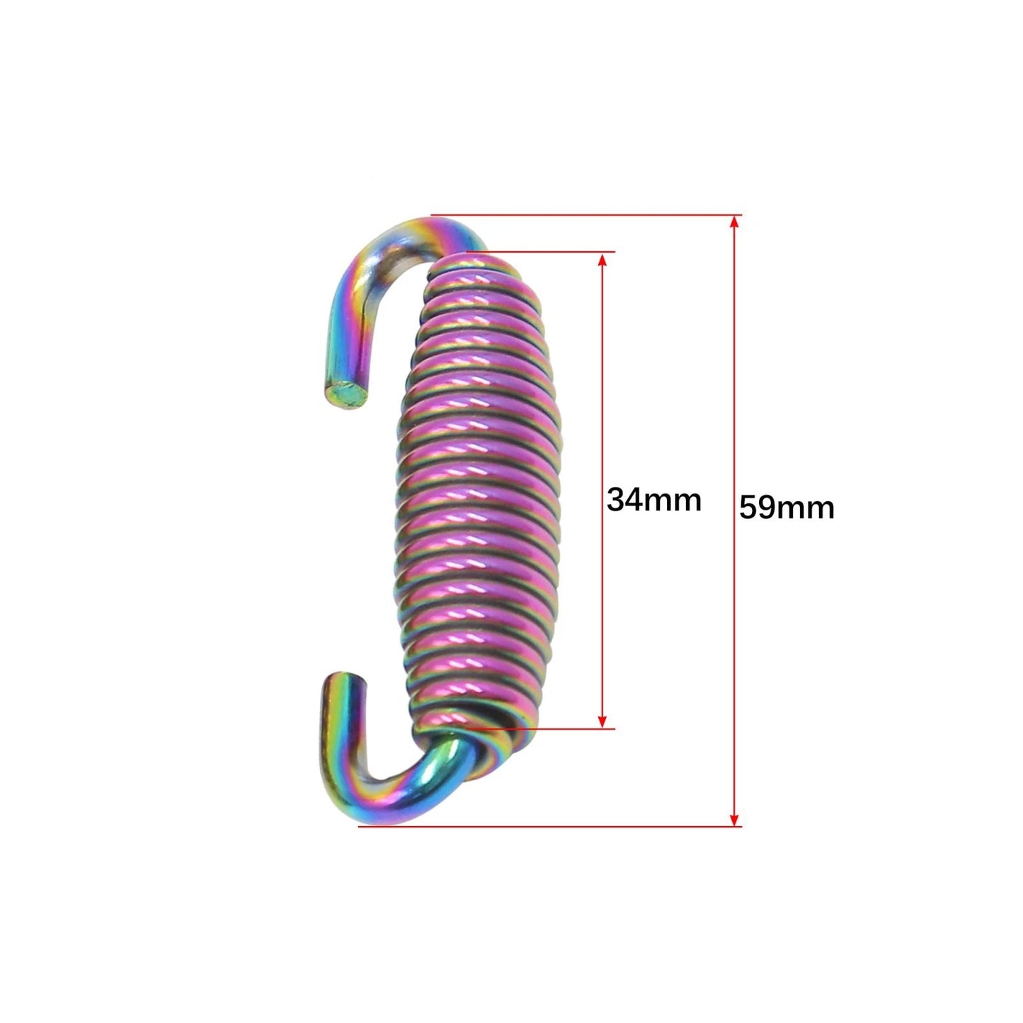 2pcs 59mm Colorful Stainless Exhaust Muffler Pipe Swivel Spring for Make Model