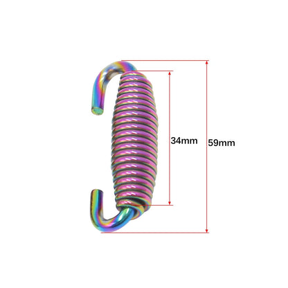 2pcs 59mm Colorful Stainless Exhaust Muffler Pipe Swivel Spring for Make Model