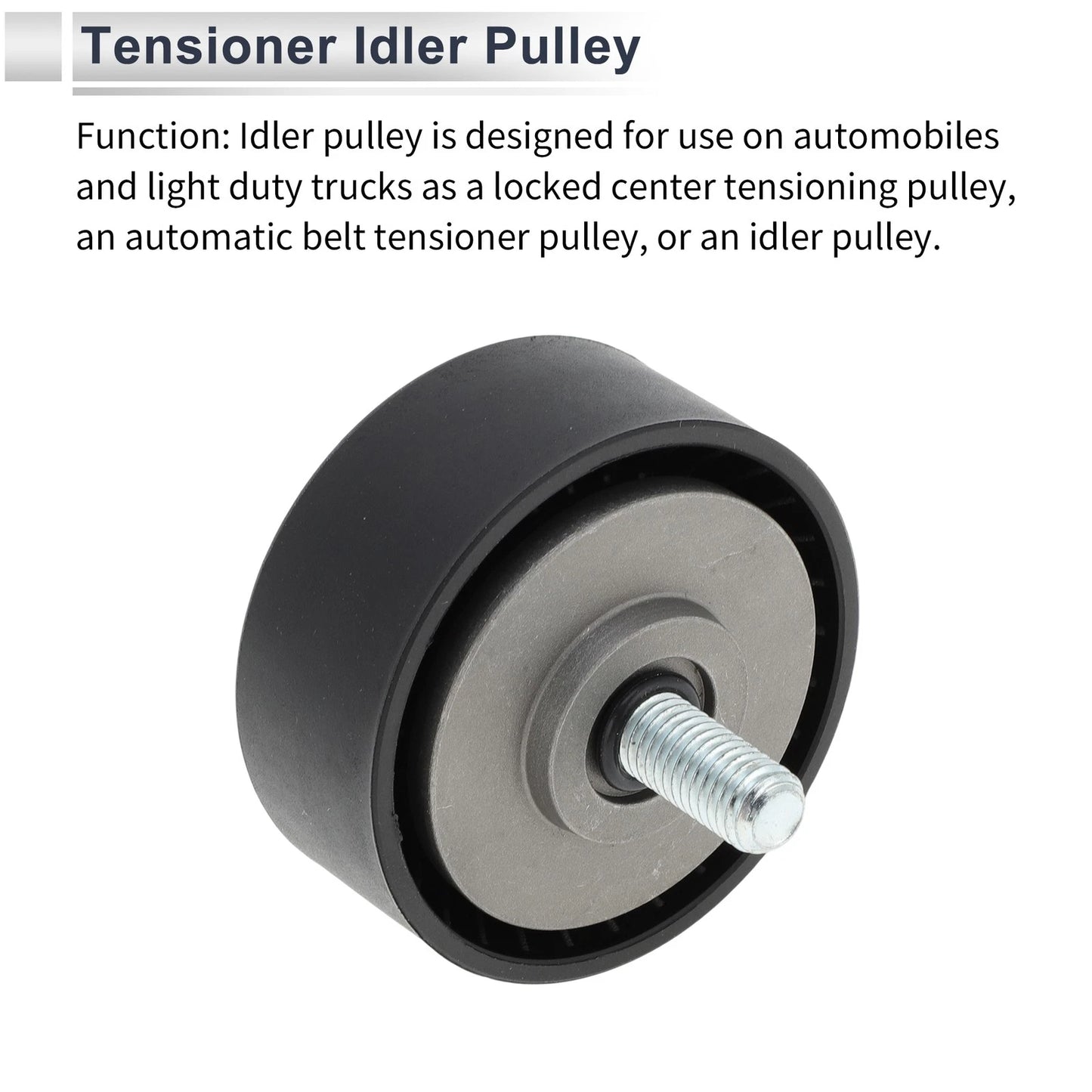 Drive Belt Idler Pulley for BMW X2 (2017-2023) - Black 1 x Pulley