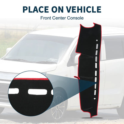 Dashboard Cover Mat for Suzuki Jimny JB64 (2018-2024) Black Red 1 Set