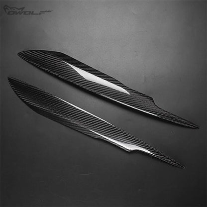 Front Headlight Eyebrow Trim 1 Pair for Audi A4 B7 S4 (2005-2008)