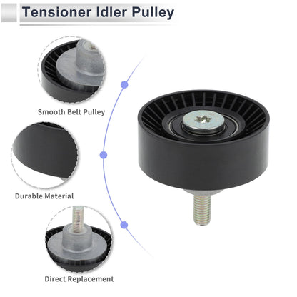 Drive Belt Idler Pulley for BMW Series 3 (1998-2005) - 1 Pcs Black