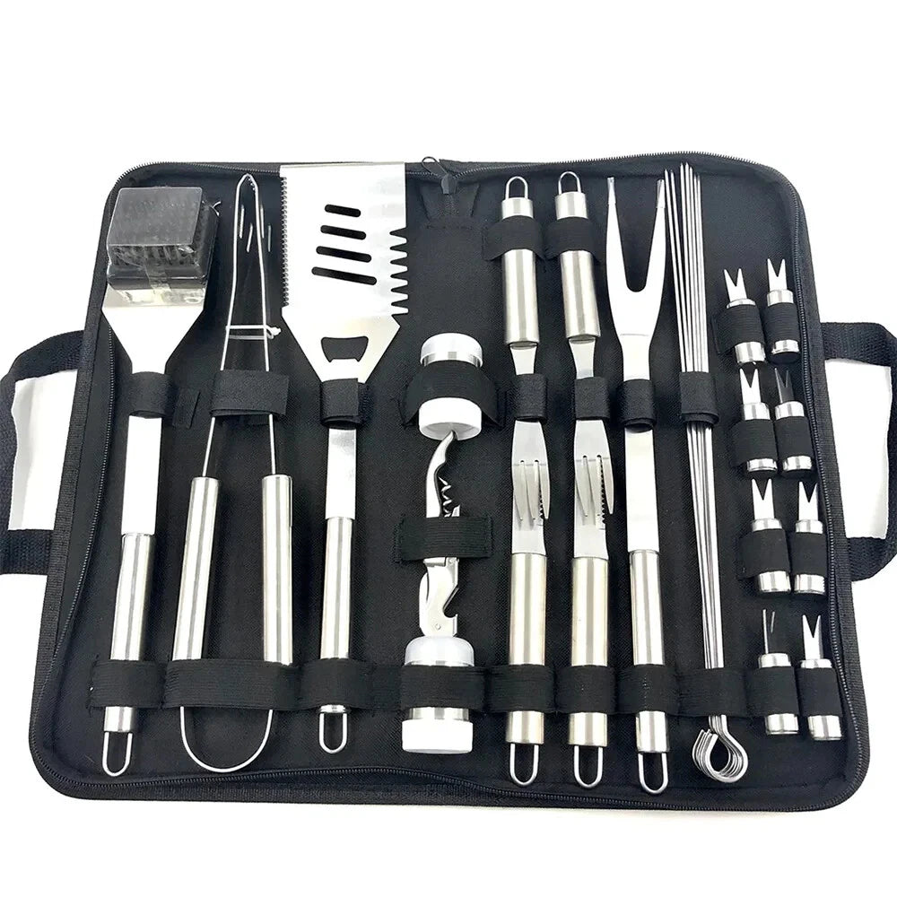 29 pcs Outdoor Barbecue Grilling Tools Set with Bag