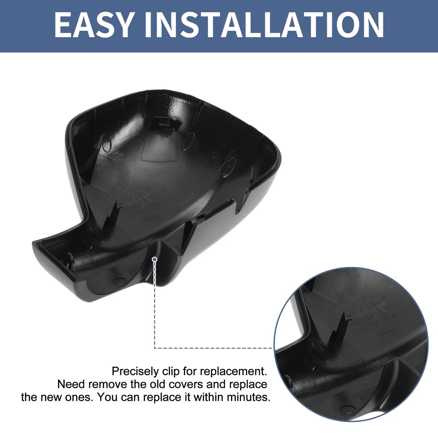 Right Passenger Side Mirror Cover for Citroen Dispatch/Jumpy (2007-2023)